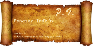Panczer Irén névjegykártya